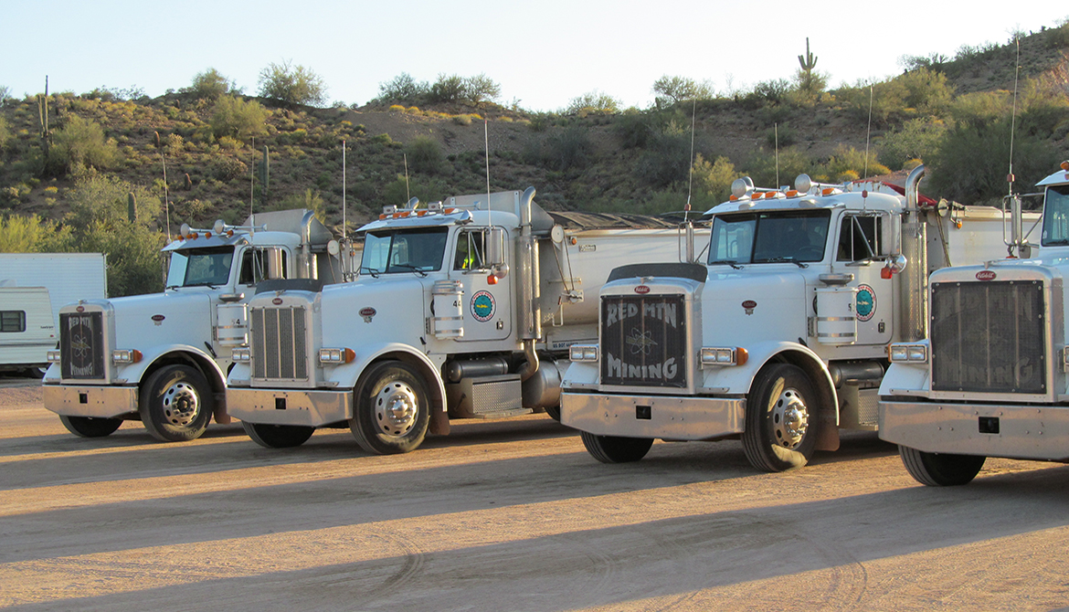 Our Fleet of transfer trucks and Super Sixteen